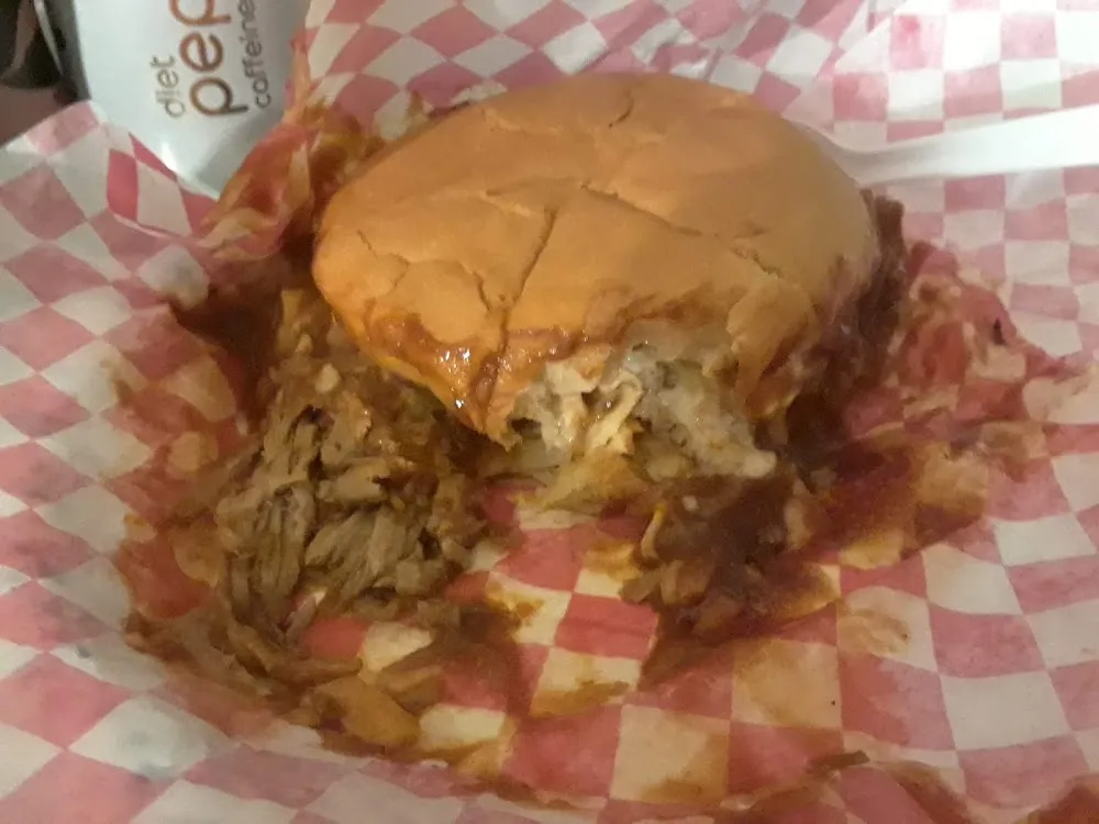 Regular Pulled Pork w Slaw Barbecue Sandwich